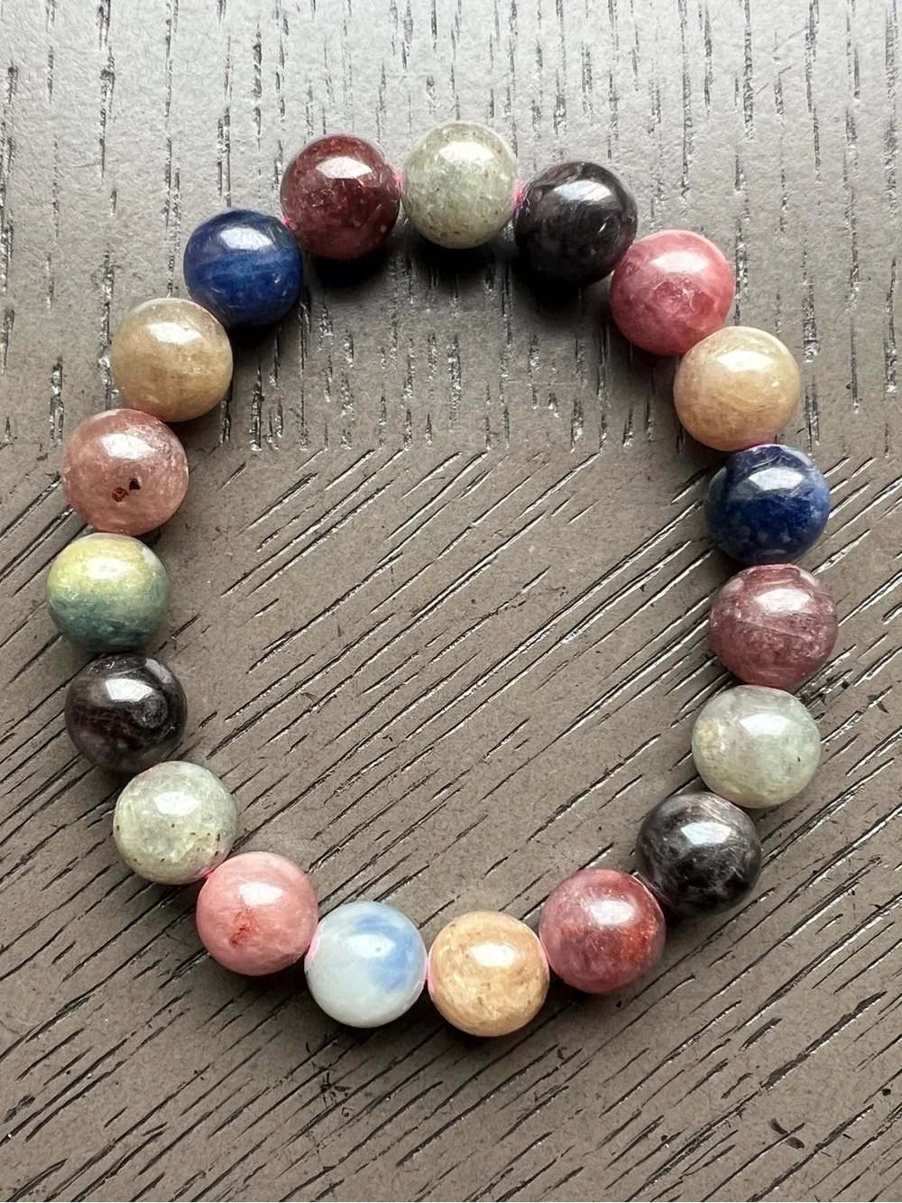 Colorful Sapphire bracelet 10mm SIZE 6.75’